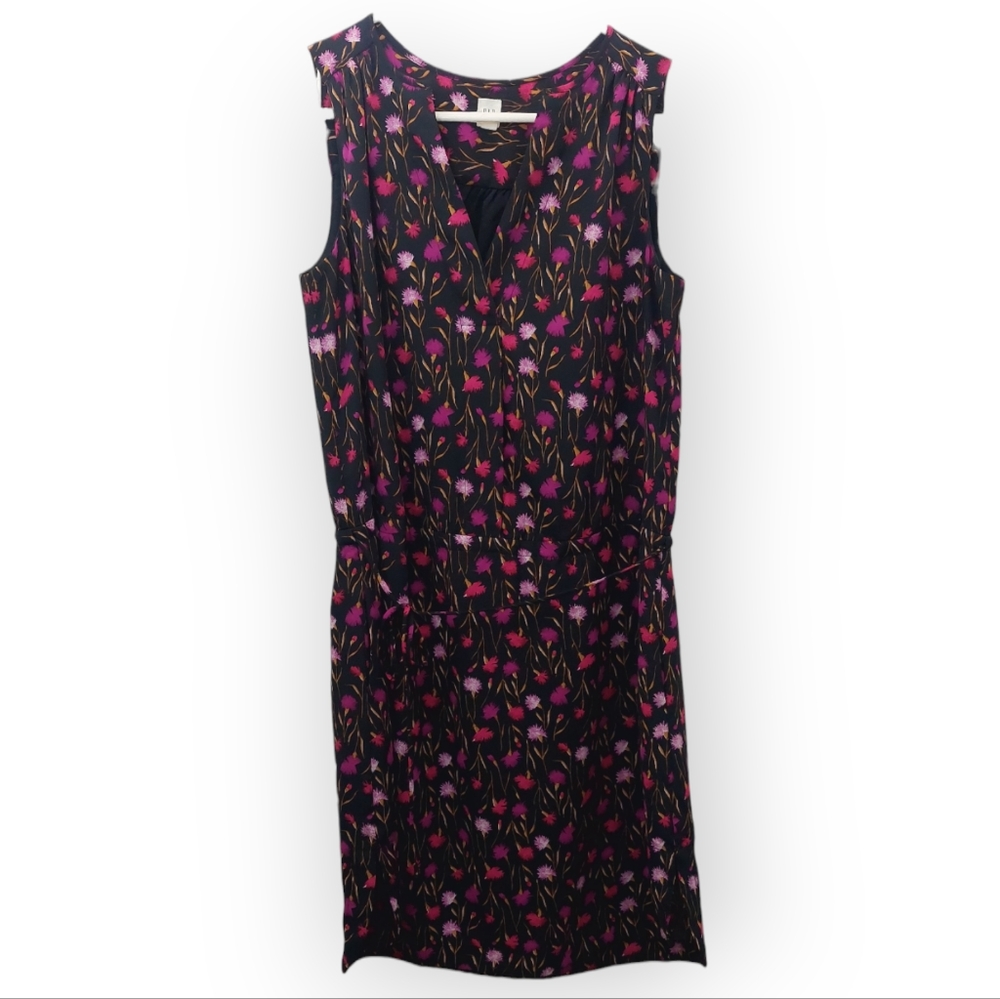 Gap Women's Size XS Dress Sleeveless SplitNeck Mini Black Pink Floral